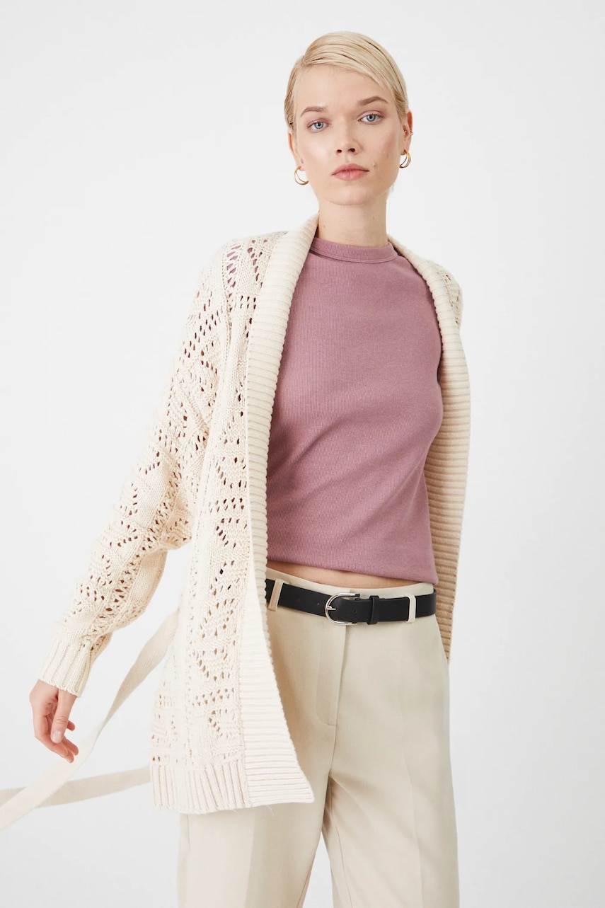 Medicine cardigan femei, culoarea bej, călduros Medicine cardigan femei, culoarea bej, călduros