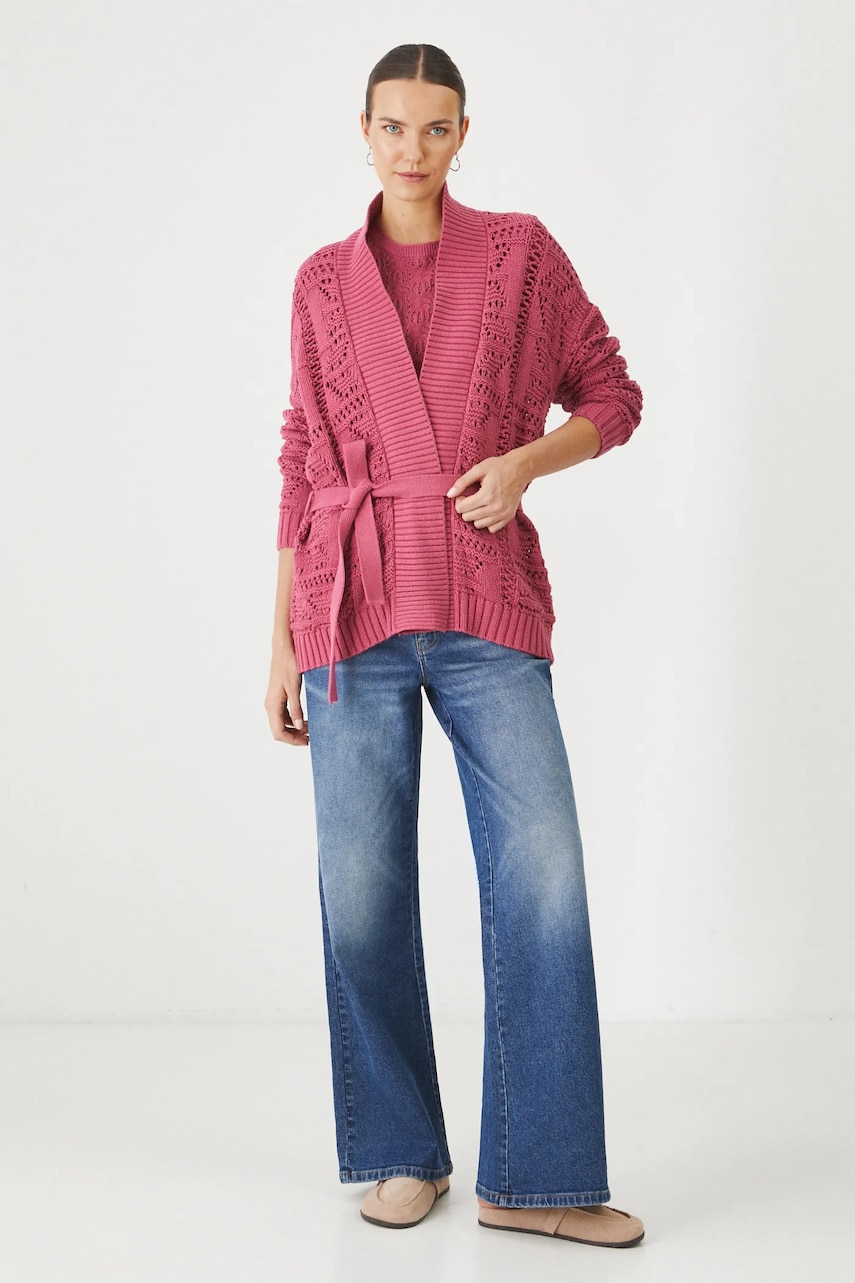 Medicine cardigan femei, culoarea roz, călduros Medicine cardigan femei, culoarea roz, călduros
