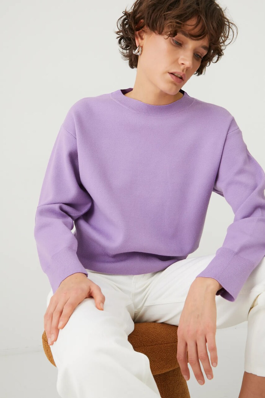 Medicine pulover femei, culoarea violet, light