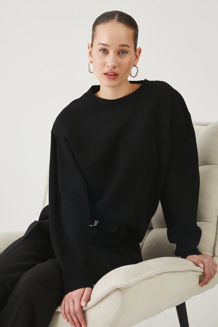 Medicine pulover femei, culoarea negru, light