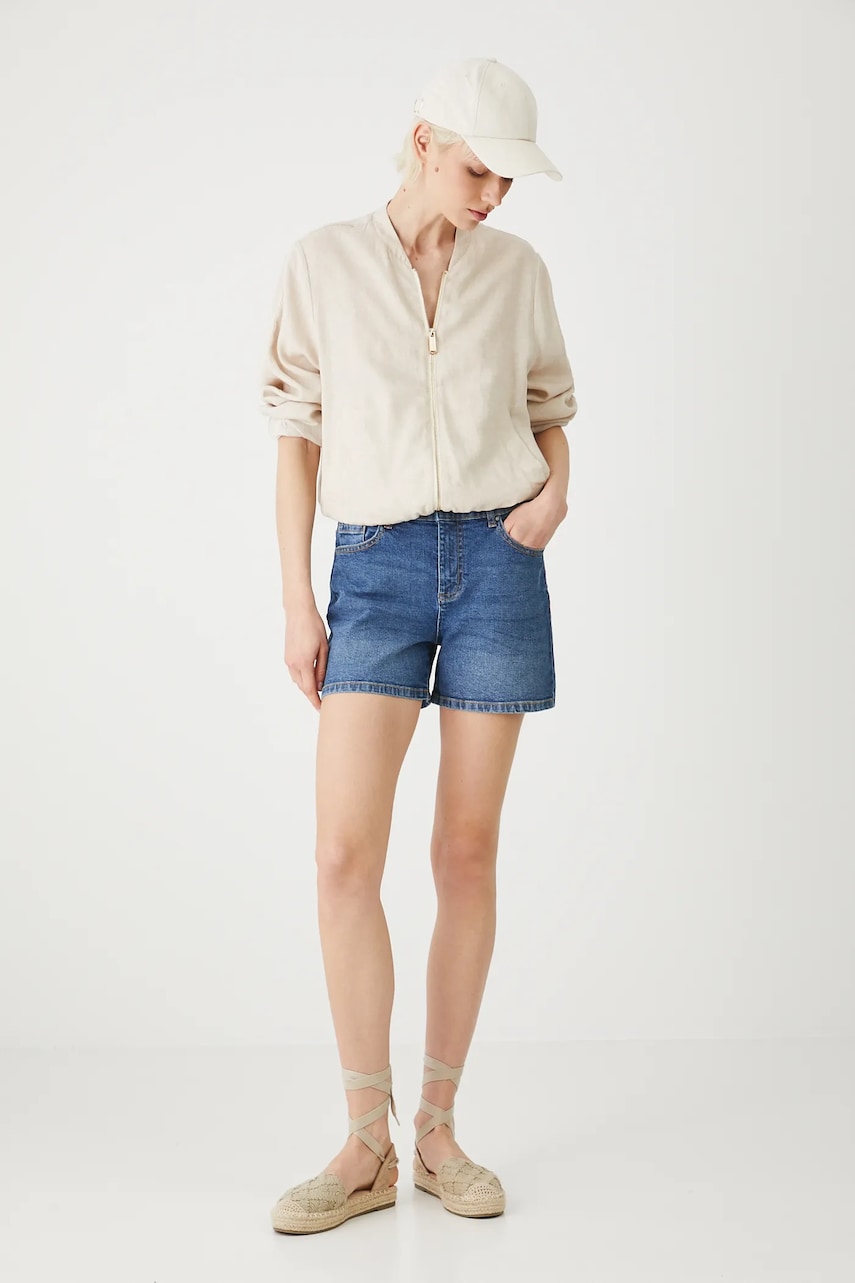 Medicine pantaloni scurti neted, medium waist