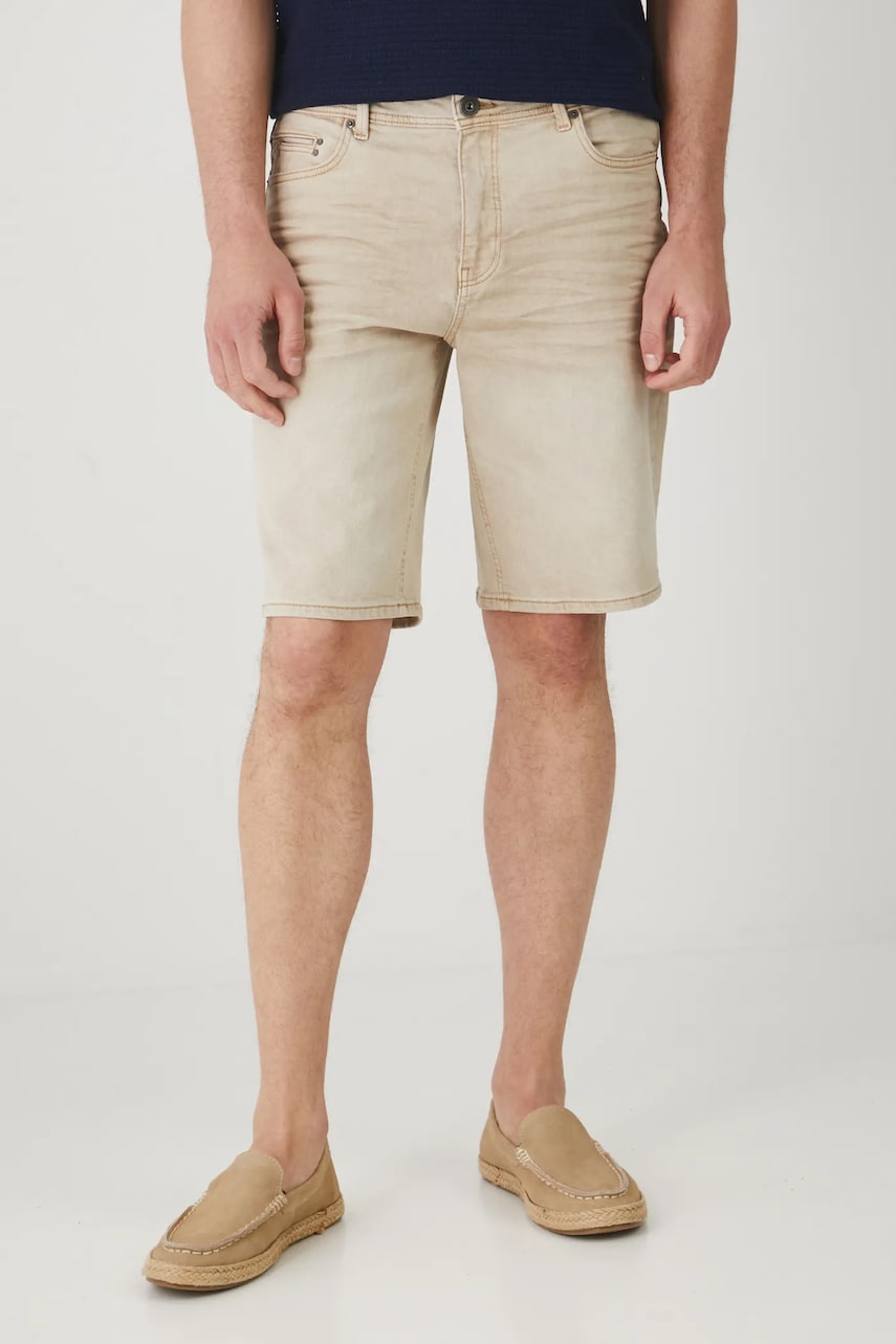 Medicine pantaloni scurti barbati, culoarea bej