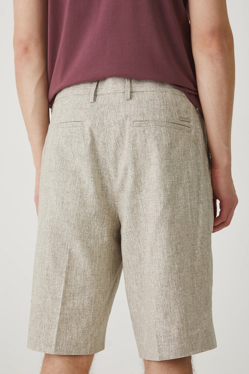 Шорты с примесью льна Medicine цвет коричневый