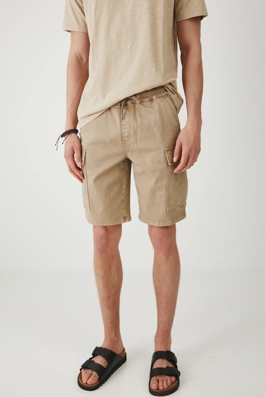 Medicine pantaloni scurti jeans culoarea bej