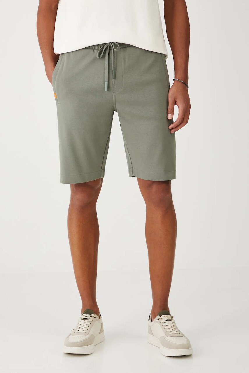 Medicine pantaloni scurţi bărbați, culoarea verde