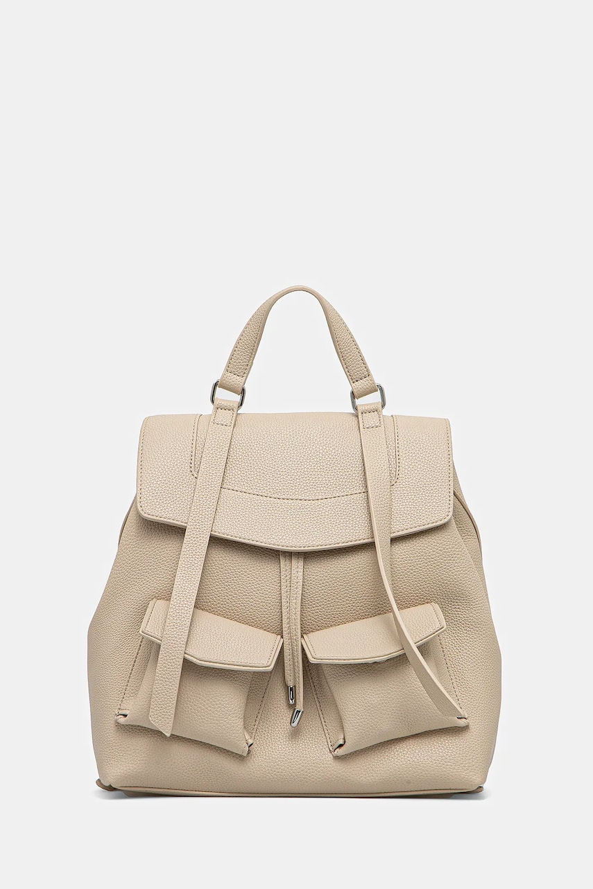 Medicine rucsac femei, culoarea bej, mare, neted