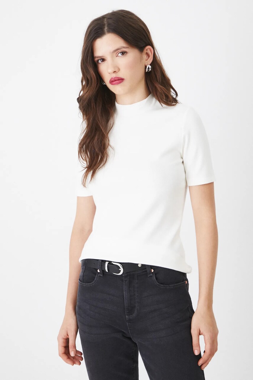 Medicine tricou femei, culoarea bej, cu turtleneck