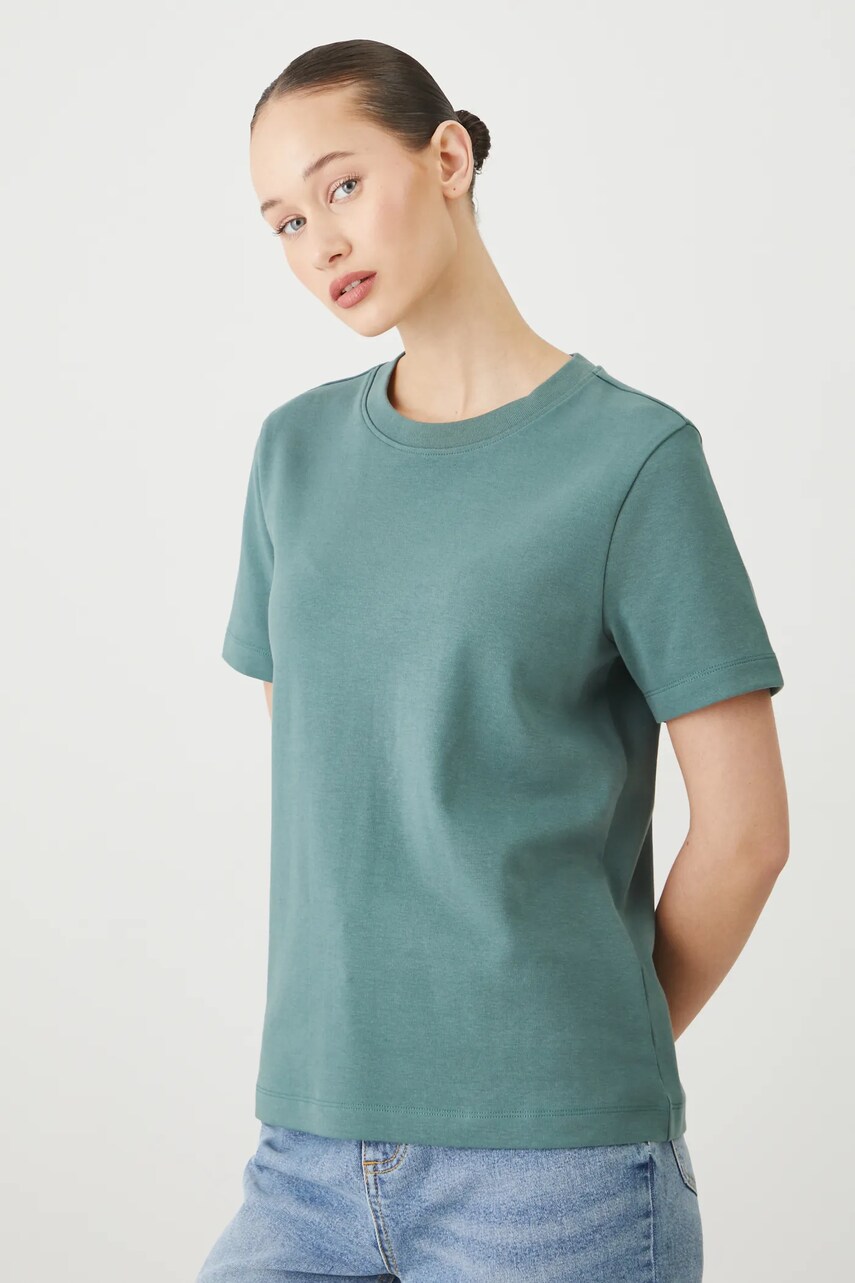 Medicine tricou din bumbac femei, culoarea verde