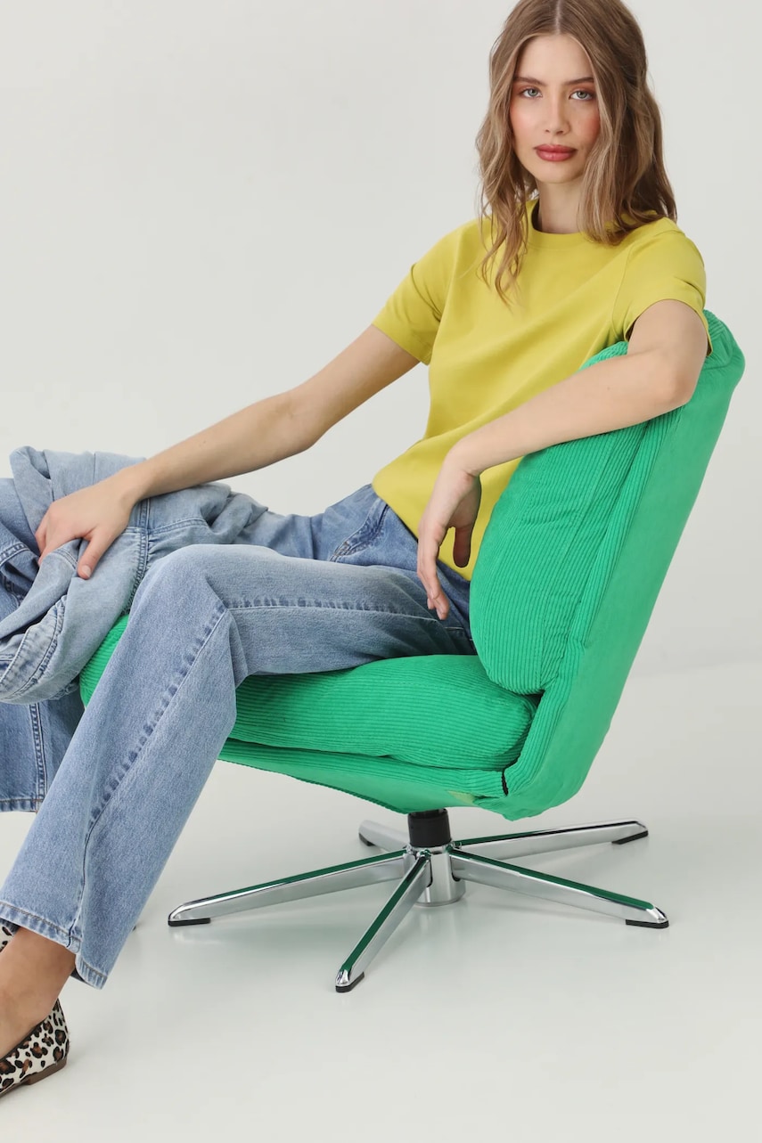 Medicine tricou din bumbac femei, culoarea verde