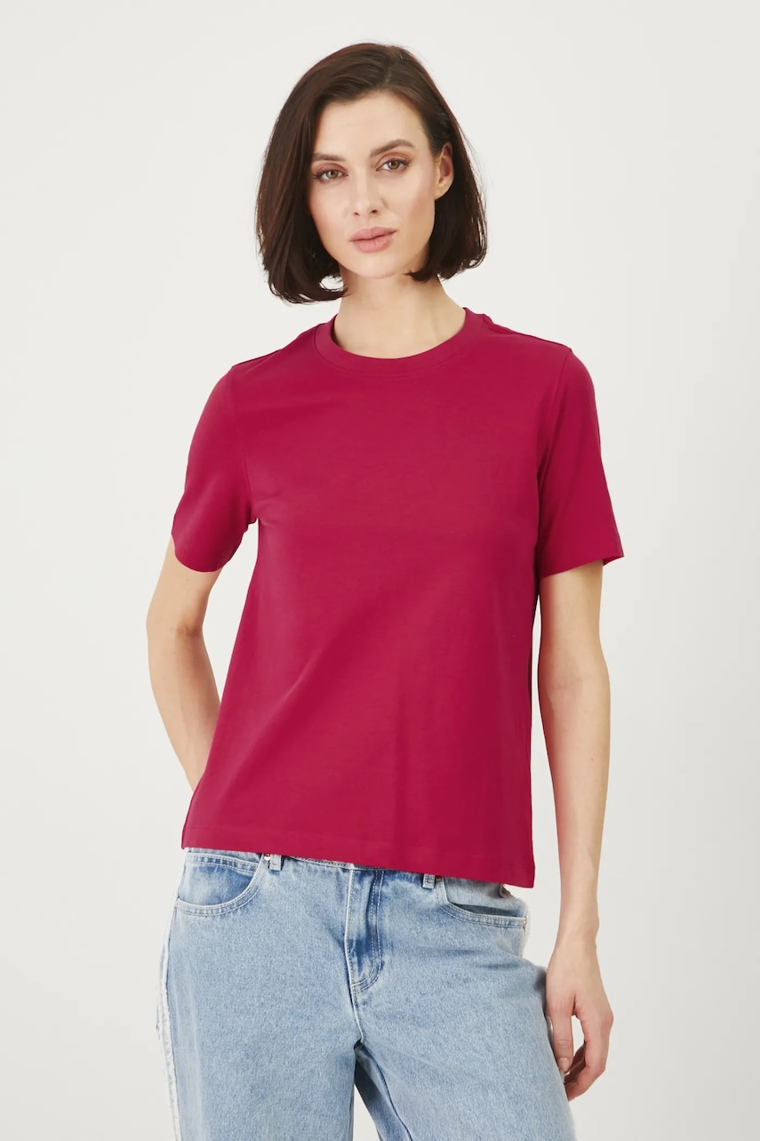 Medicine tricou din bumbac femei, culoarea rosu