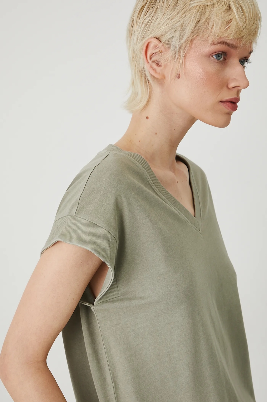 Medicine tricou din bumbac femei, culoarea verde