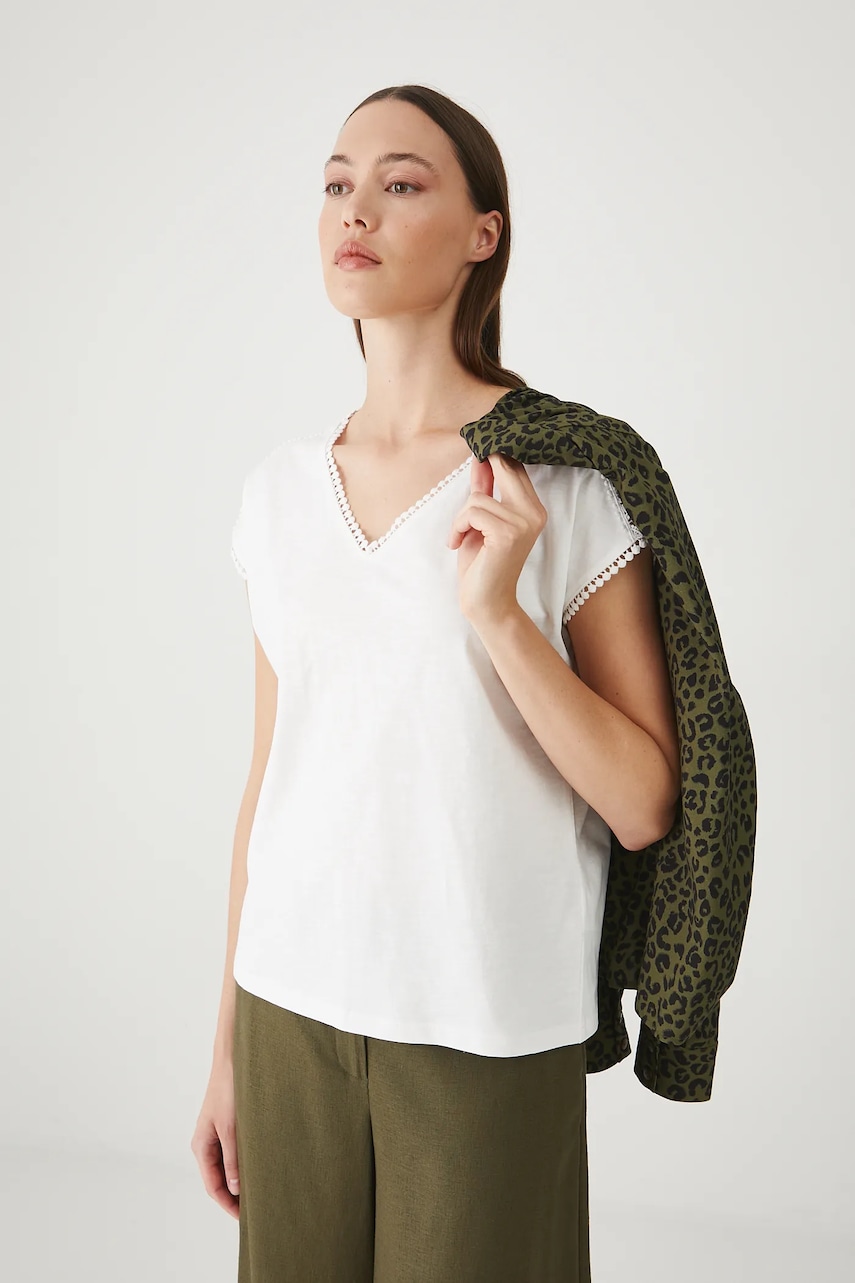 Medicine tricou din bumbac culoarea alb