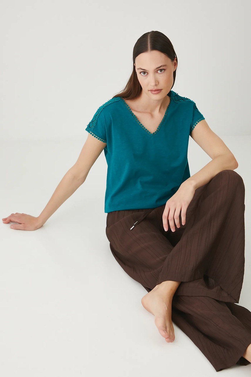 Хлопковая футболка Medicine цвет зелёный