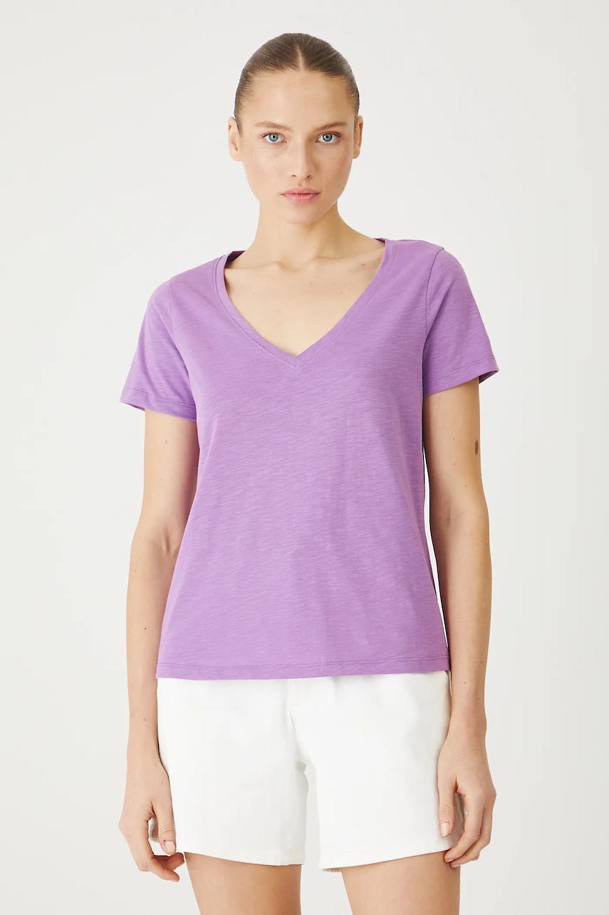 Medicine tricou din bumbac culoarea violet