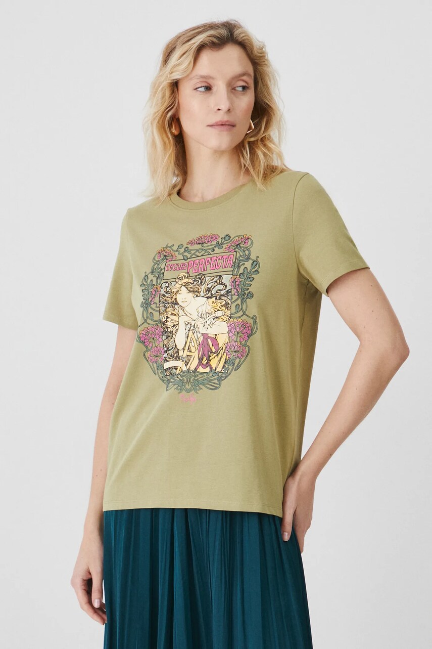 Medicine tricou femei, culoarea verde