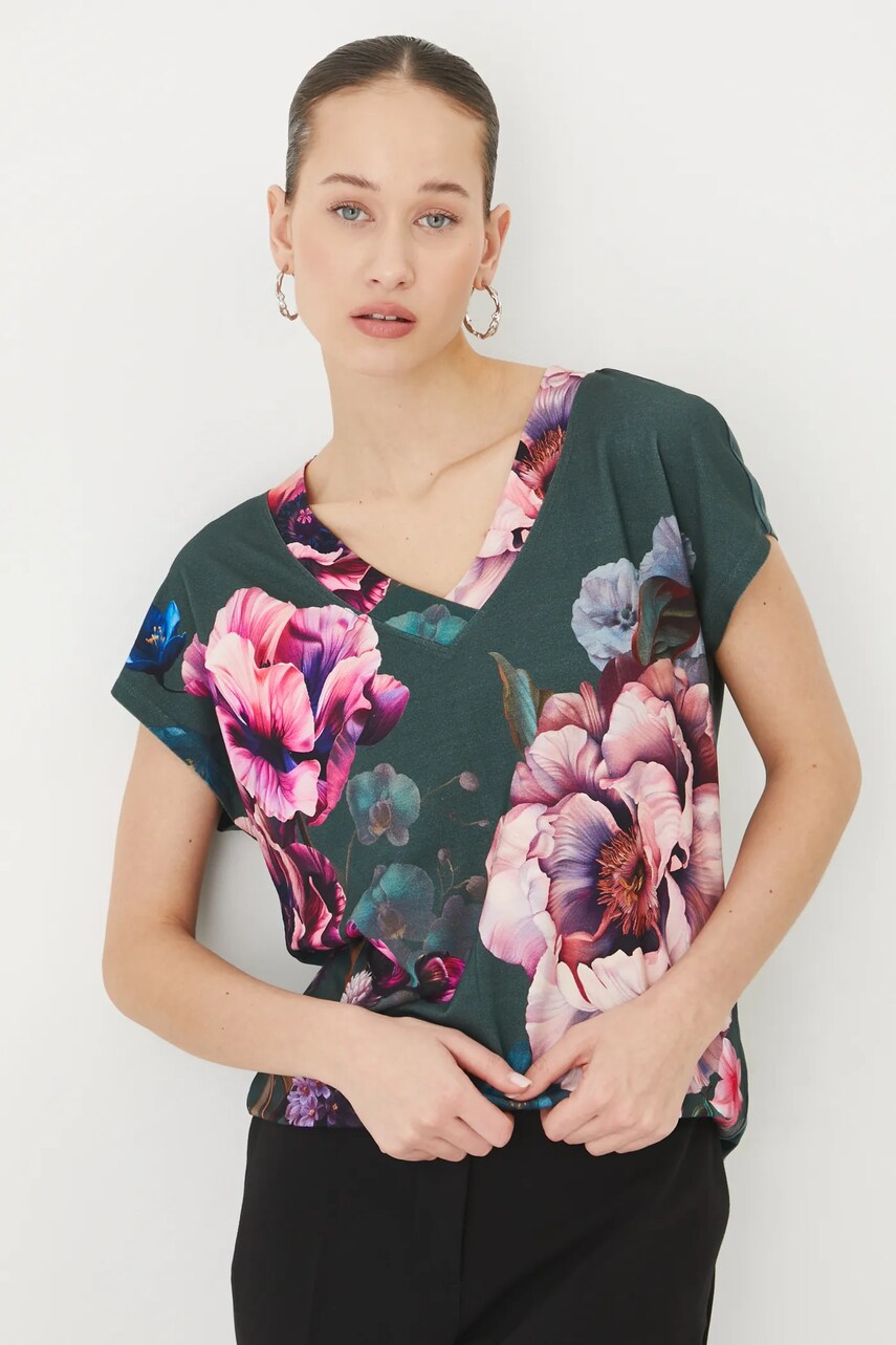 Medicine tricou femei, culoarea turcoaz