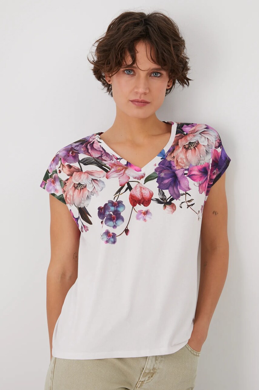 Medicine tricou femei, culoarea bej