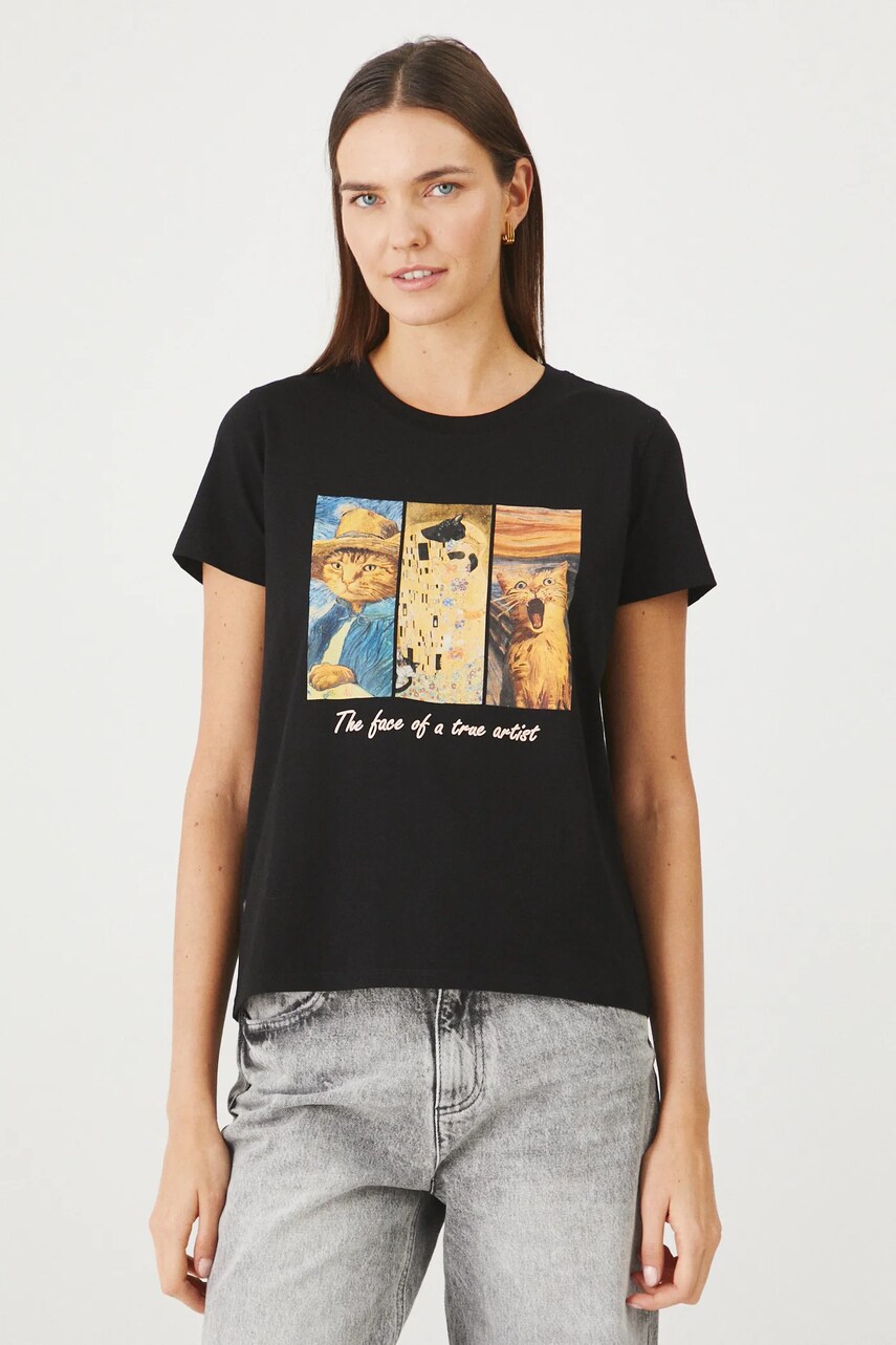 Medicine tricou femei, culoarea negru