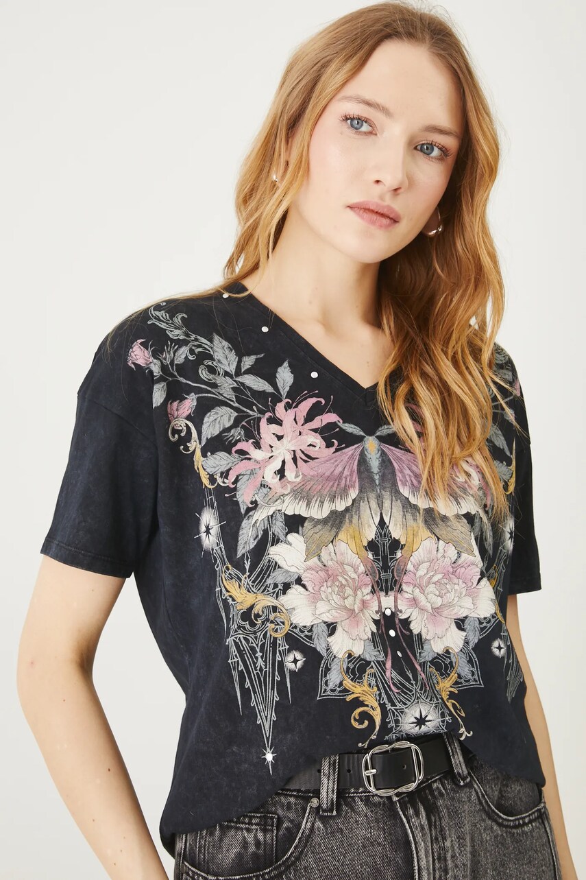 Medicine tricou din bumbac femei, culoarea gri