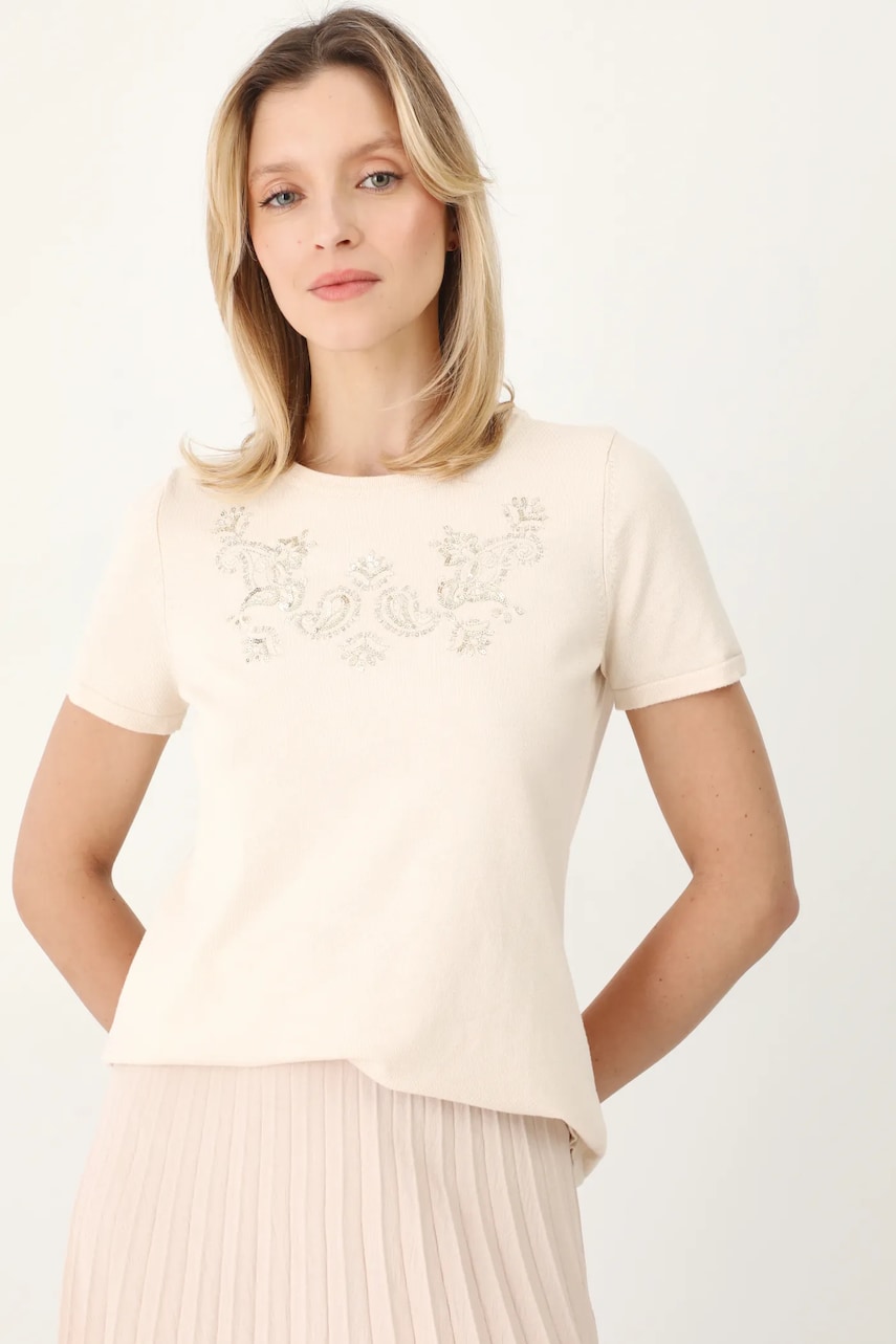 Medicine tricou femei, culoarea bej