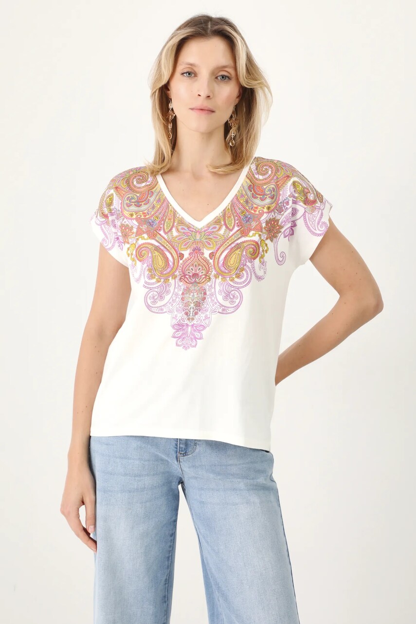 Medicine tricou din bumbac femei, culoarea bej