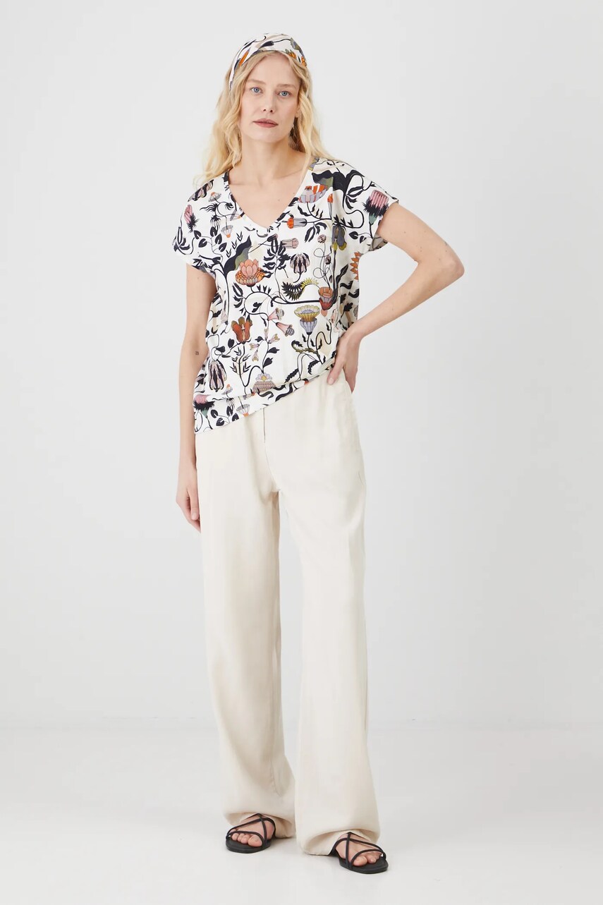 Medicine tricou din bumbac femei, culoarea alb