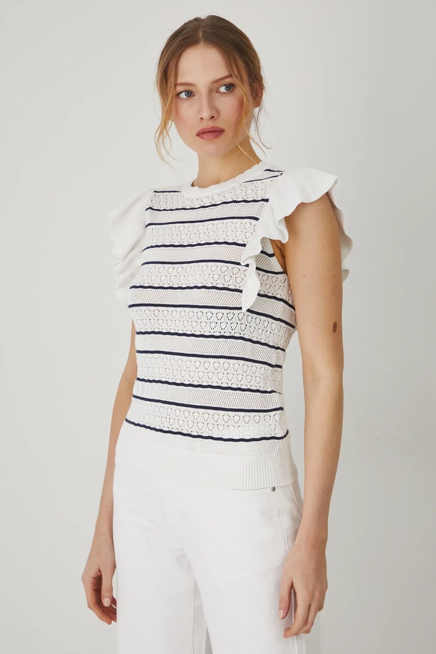 Medicine tricou din bumbac femei, culoarea bej