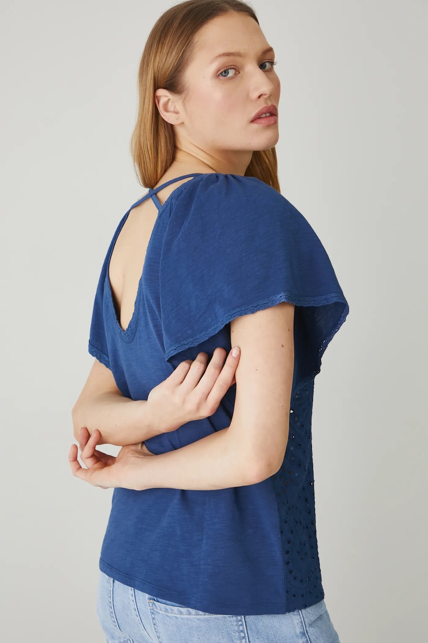 Medicine tricou din bumbac culoarea albastru marin