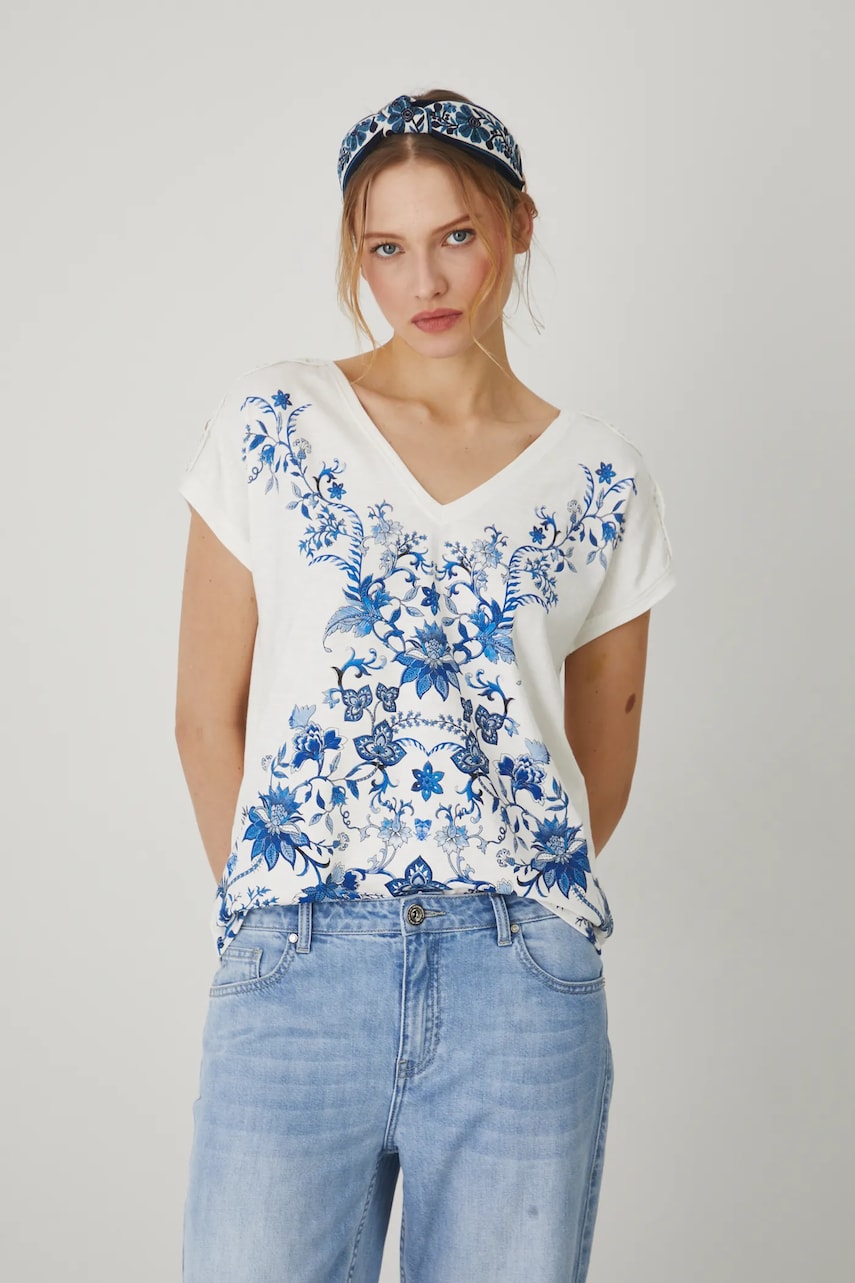 Medicine tricou din bumbac femei, culoarea bej