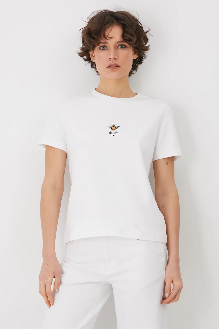 Medicine tricou femei, culoarea alb