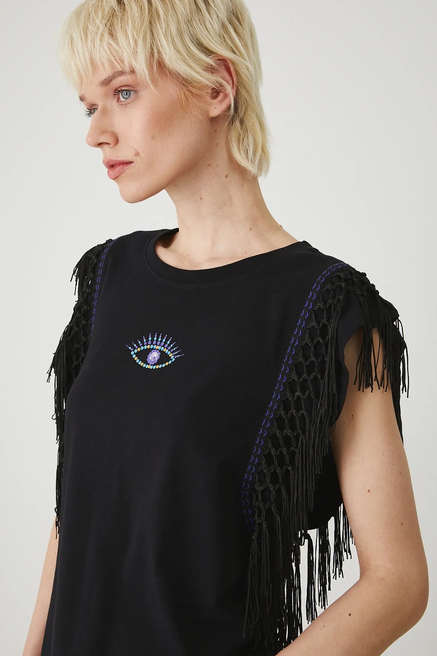 Хлопковая футболка цвет чёрный