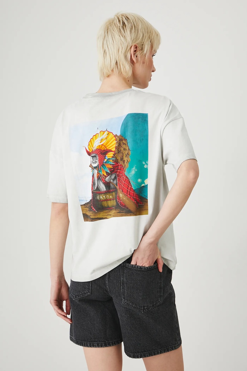 Хлопковая футболка Medicine цвет серый