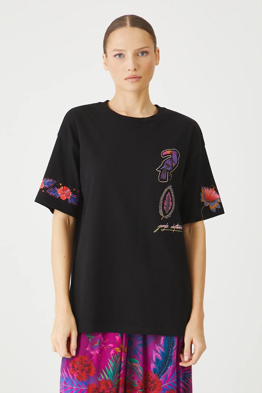 Medicine tricou din bumbac culoarea negru