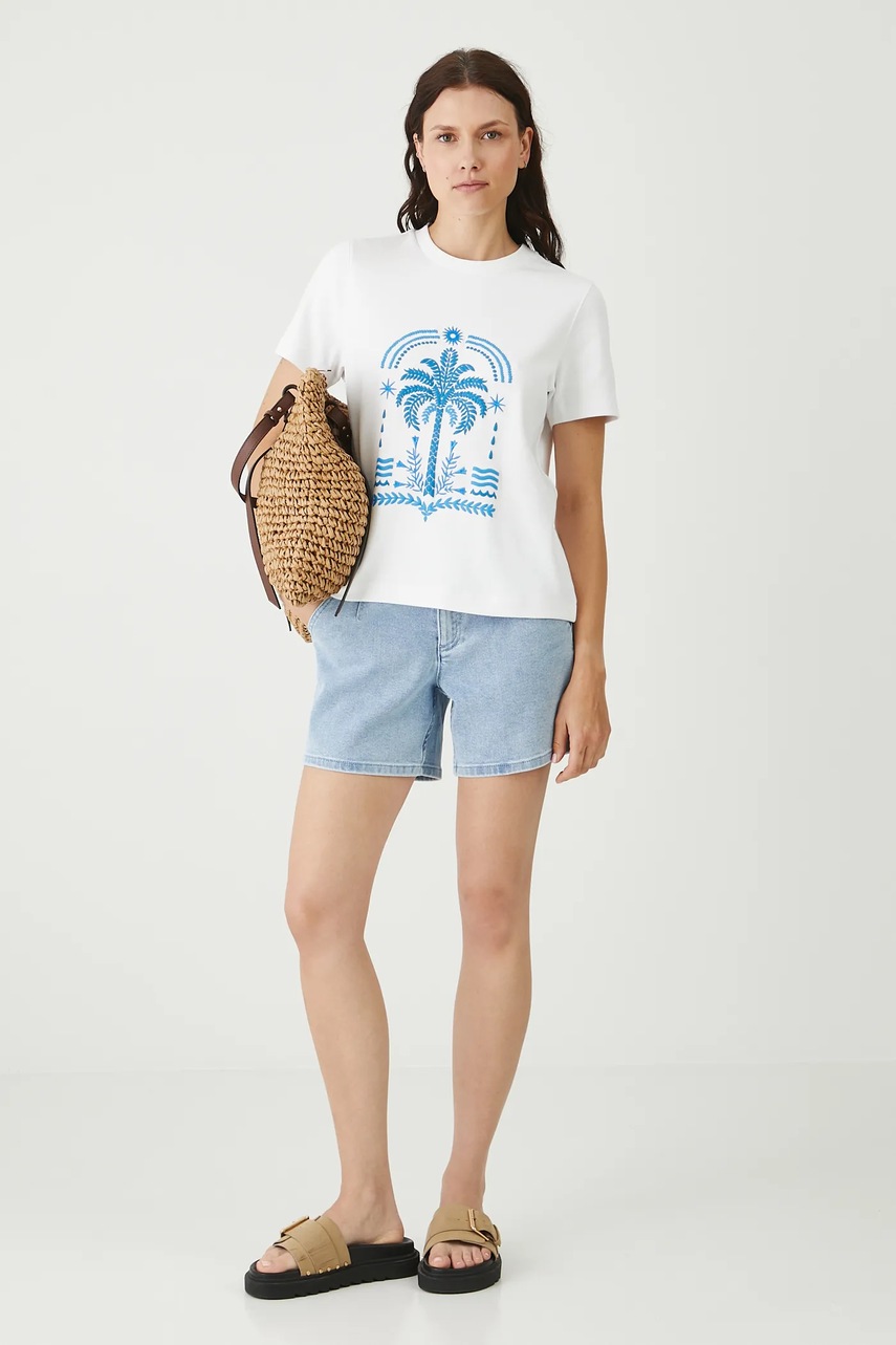 Хлопковая футболка Medicine цвет бежевый