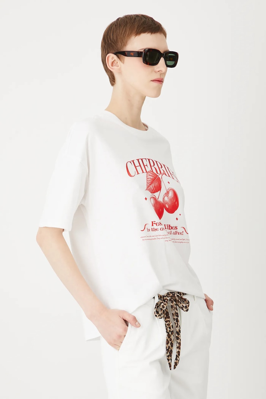 Medicine tricou din bumbac culoarea alb