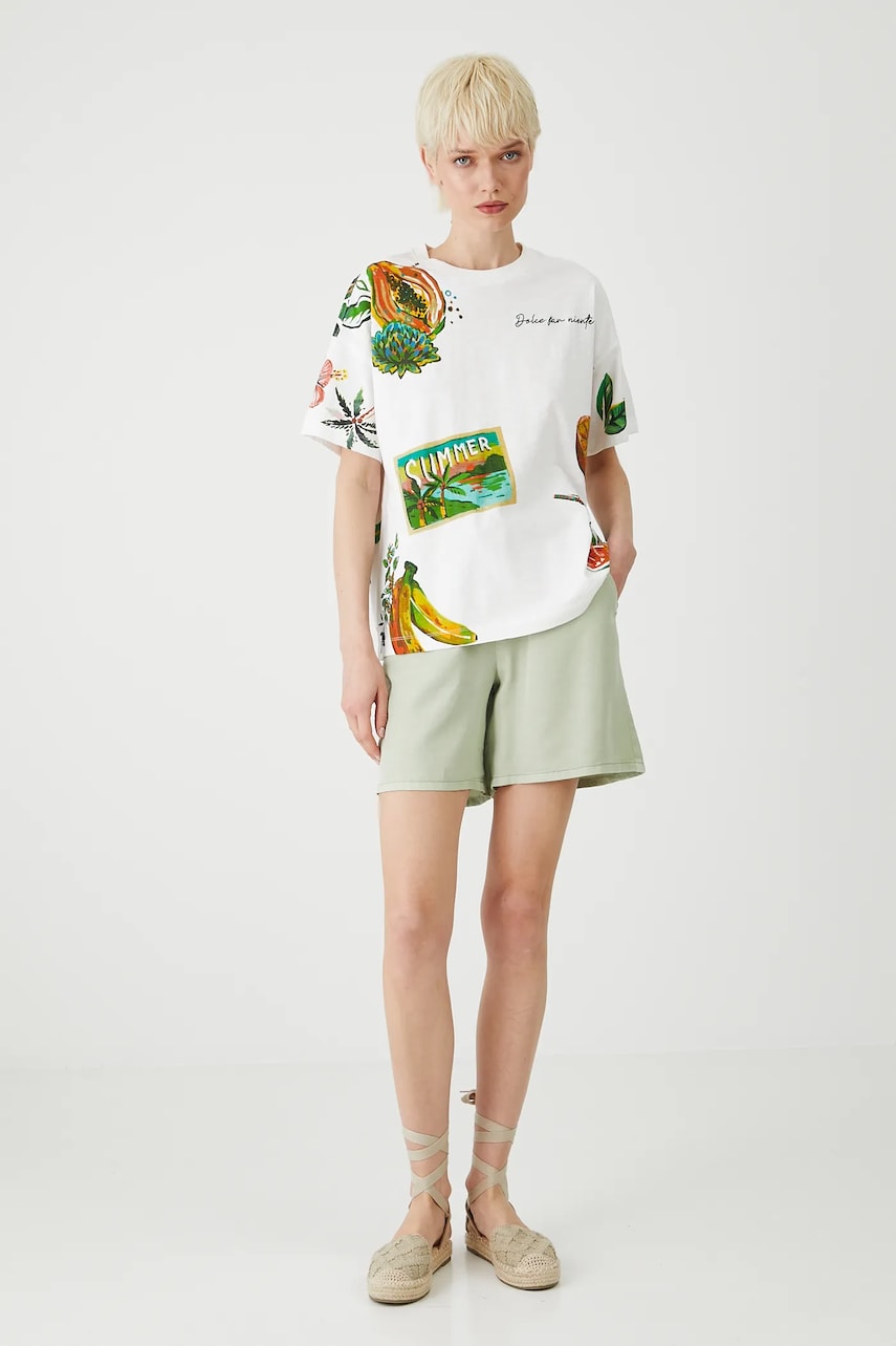 Medicine tricou din bumbac culoarea alb