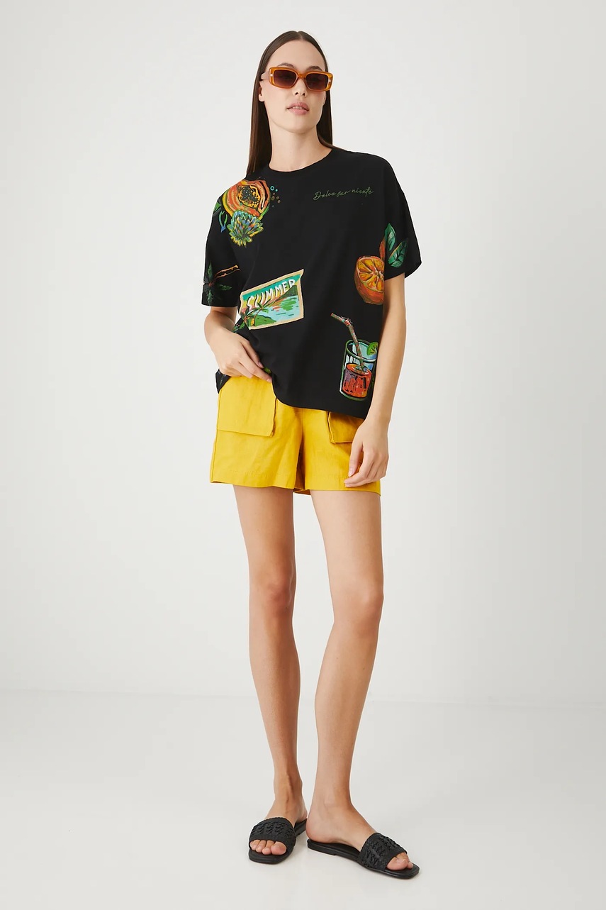 Хлопковая футболка Medicine цвет чёрный