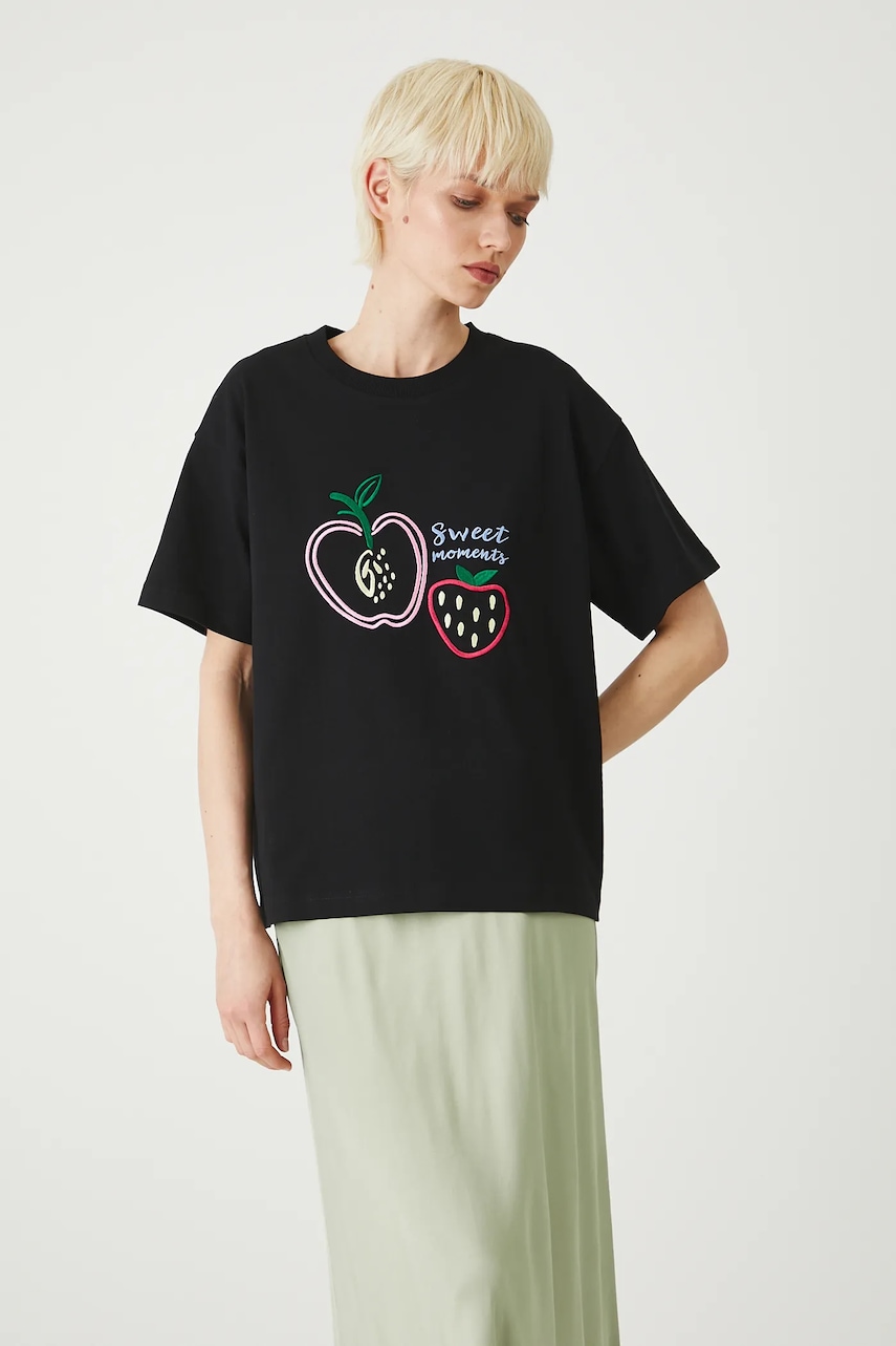 Medicine tricou din bumbac culoarea negru