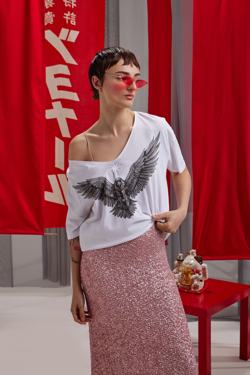 Medicine Tricou din bumbac culoarea albă pentru femei