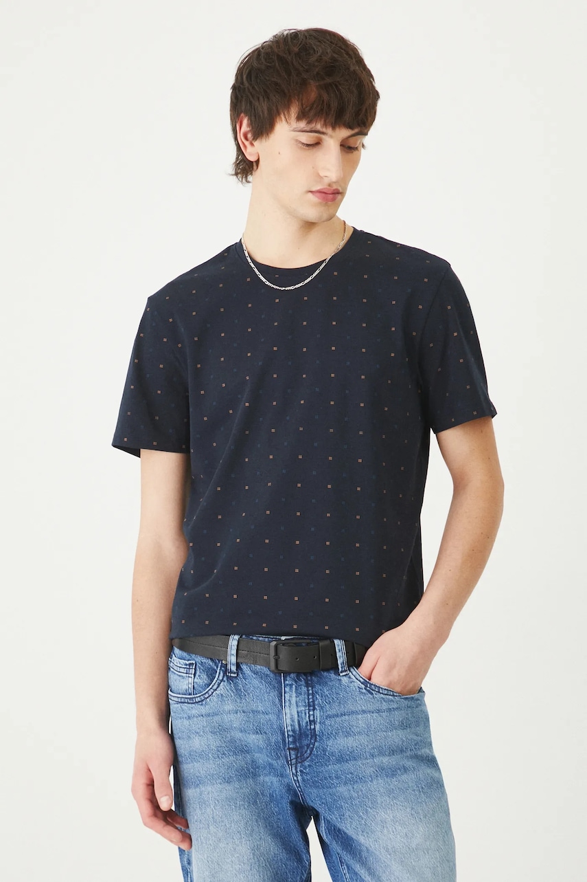 Medicine tricou barbati, culoarea albastru marin, modelator