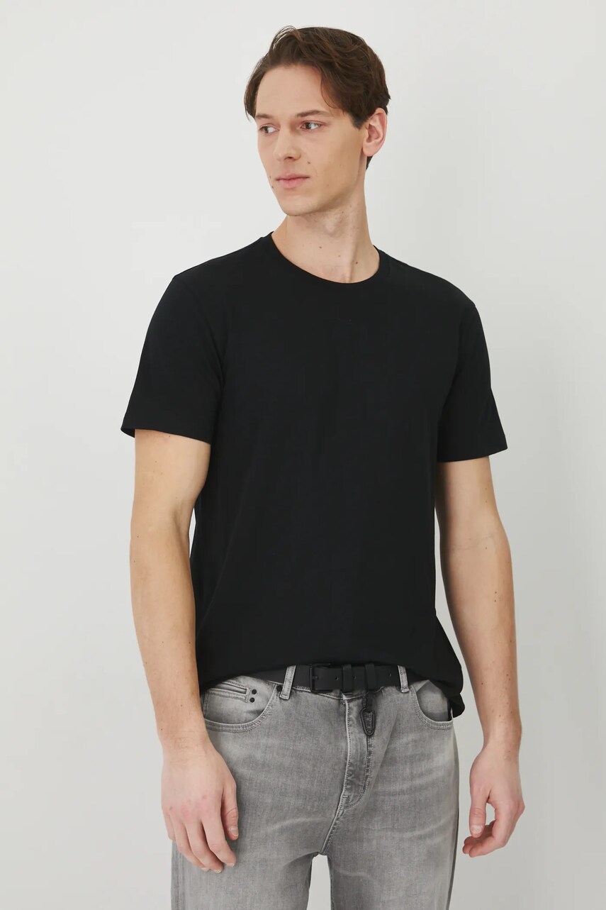 Medicine tricou barbati, culoarea negru, neted