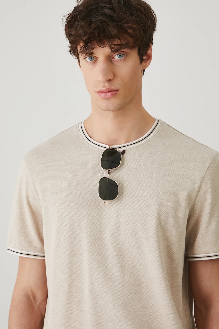 Medicine tricou culoarea bej, melanj