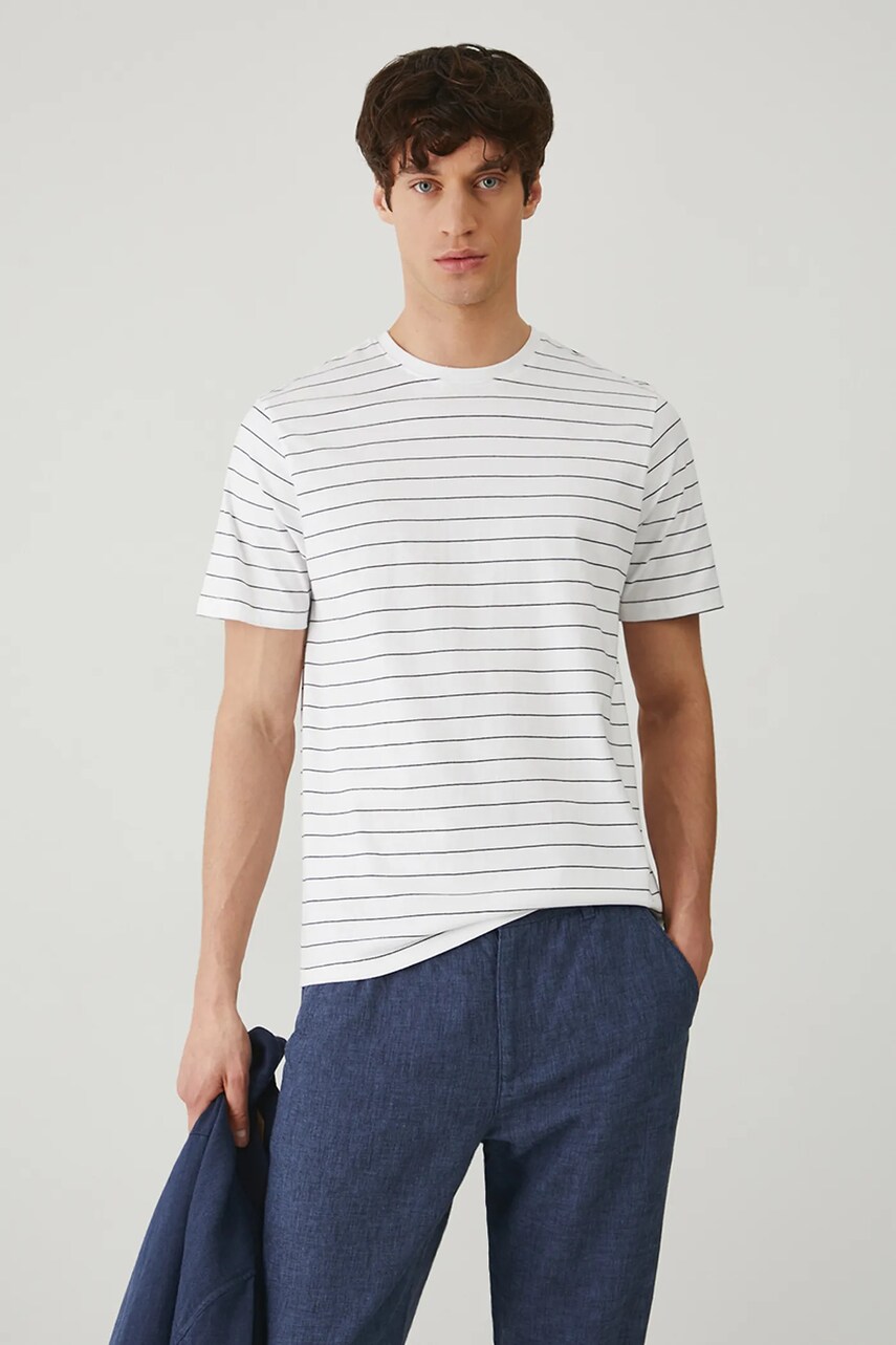 Medicine tricou din bumbac barbati, culoarea bej, modelator