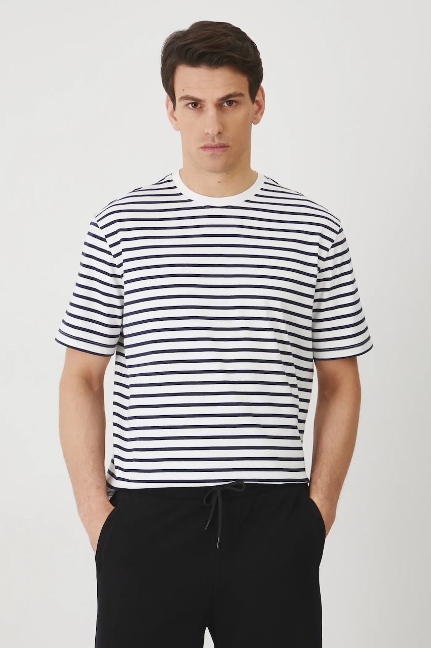 Medicine tricou din bumbac culoarea albastru marin, modelator