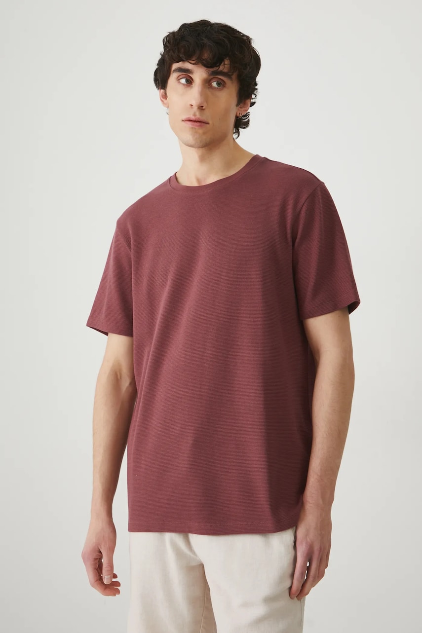 Medicine tricou din bumbac culoarea roz, neted