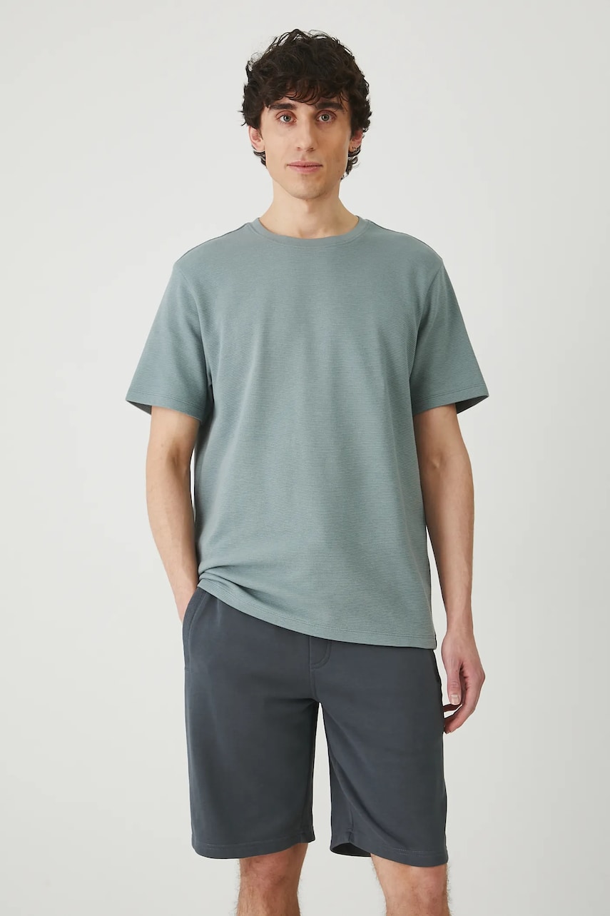 Medicine tricou din bumbac barbati, culoarea turcoaz, neted Medicine tricou din bumbac barbati, culoarea turcoaz, neted