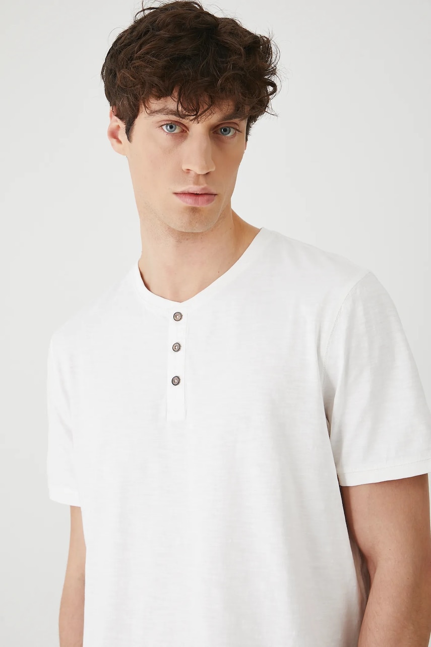 Medicine tricou din bumbac culoarea bej, neted