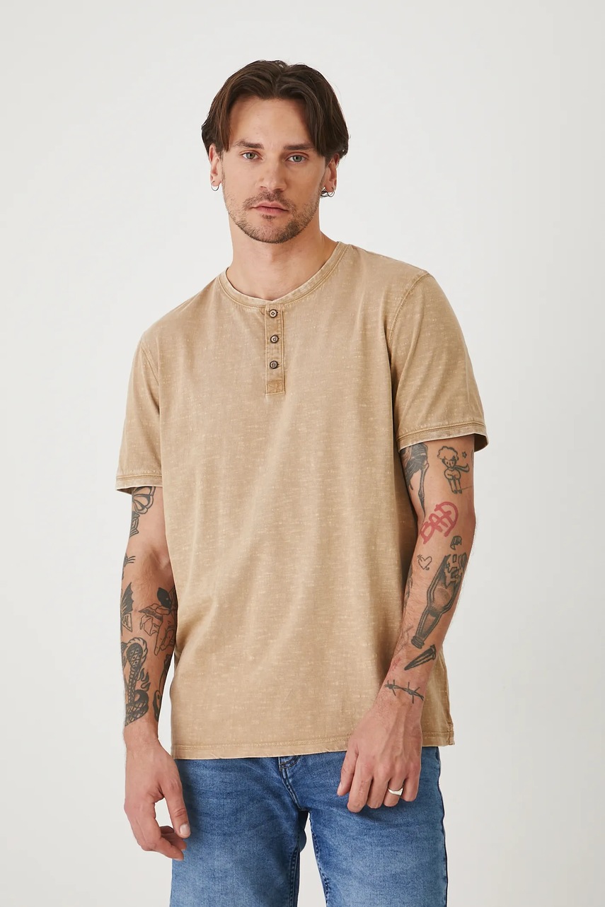 Medicine tricou din bumbac culoarea bej, neted