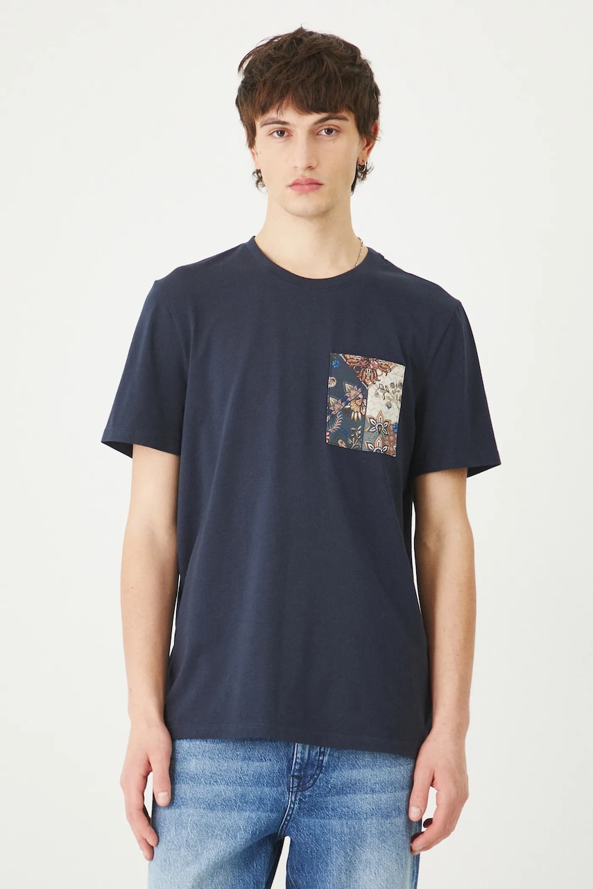 Medicine tricou culoarea albastru marin, cu imprimeu