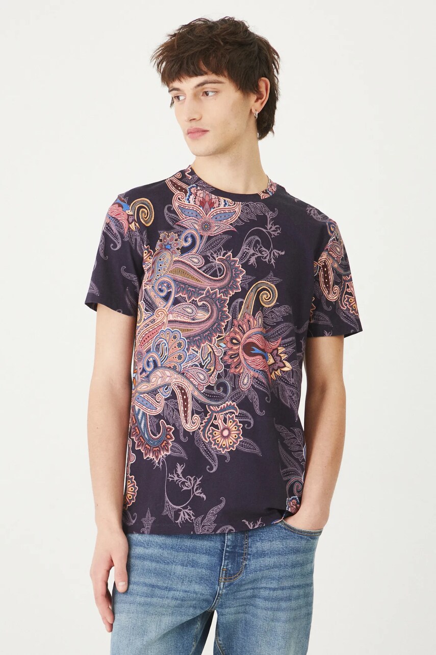 Medicine tricou barbati, culoarea albastru marin, modelator